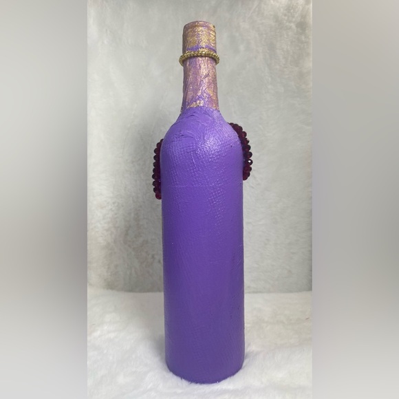 Hand Painted-Decoupaged Sugar Skull-Dia De Los Muertos-Day of the Dead Bottle - Picture 10 of 12